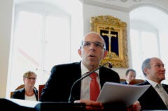 Christoph Amstad bei seiner Antrittsrede.