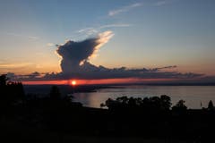 Die Wolkenreiterin am Abendhimmel von Wienacht-Tobel aus gesehen. (Bild: Maria Heine Zellweger)