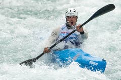 Der Slowake Andrej Malek bei einem Lauf am Sonntag. (KEYSTONE/Alexandra Wey)