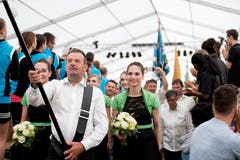 Auszug aus dem Festzelt. (Bild: Corinne Glanzmann)