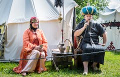 Historischer Handwerker- und Warenmarkt im Schloss Wellenberg.