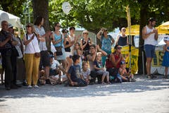 Samstagnachmittag am Luzerner Fest 2018. Hier beim Kinderfest beim Pavillon.
