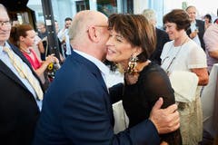 Direktor Fritz Erni mit Bundesrätin Doris Leuthard.