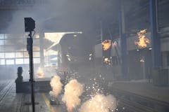 Der neue Voralpen-Express beim Roll-out. (Bild: Ralph Ribi)