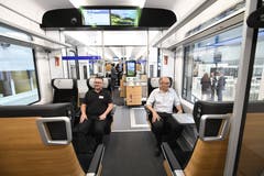 So sieht der neue Voralpen-Express von innen aus. (Bild: Ralph Ribi)