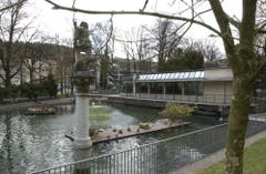 Die Voliere im St.Galler Stadtpark. Hier werden weiterhin Wasservögel aufgepäppelt. (Bild: Urs Bucher - 7. Oktober 2016)