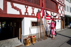 Bereit für den Umzug durchs Städtli Sempach. (Bild: Philipp Schmidli, 1. Juli 2018)