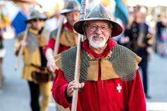 Schwyz war Gastkanton an der Schlachtfeier Sempach. (Bild: Philipp Schmidli, 1. Juli 2018)