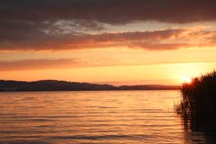 Sonnenuntergang am Sempachersee. (Bild. Xaver Husmann)