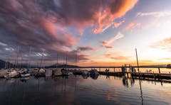 Abendstimmung am Zugersee. (Bild: Daniel Hegglin)