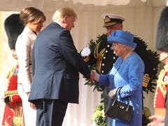 Queen Elizabeth II. hat US-Präsident Donald Trump und First Lady Melania auf Schloss Windsor empfangen. (Bild: Chris Jackson/Getty Images)