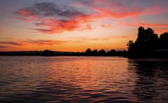 Abendrot am Zugersee. (Bild: Daniel Hegglin)
