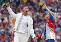 Will Smith bei der Zeremonie vor dem Match (Bild: Felipe Trueba / EPA)