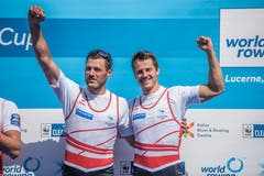 Bronze beim Männer-Doppel für die Schweizer Nico Stahlberger (links) und Roman Röösli