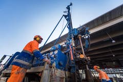 Sondierbohrungen auf dem Olma-Areal bezüglich AutobahnsanierungMichel Canonica / Tagblatt