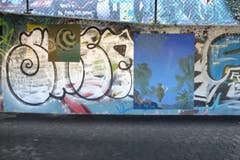 Dieillusionistischen Ölmalereien des Luzerner Künstlers Raphael Egli über Graffiti-Arbeiten auf Beton am Kunstfestival Kraut 2017. (Bild: Kunstfestival Kraut/PD)