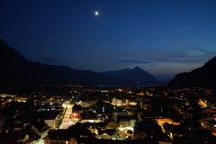 Top Aussicht über Interlaken. Aufgenommen im Restaurant Top o' Met in Interlaken. (Bild: Bruno Ringgenberg)