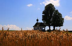 Hochsommer Stimmung bei der Flüsskapelle. (Bild: André Egli (Nottwil, 18. Juli 2018))