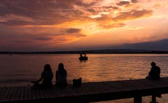 Abendstimmung am Zugersee. (Bild: Daniel Hegglin (Zug, 19. Juli 2018))