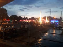 Sonnenuntergangfahrt auf dem Dampfschiff Unterwalden. (Bild: Heinrich Inderbitzin (Luzern, 19. Juli 2018))