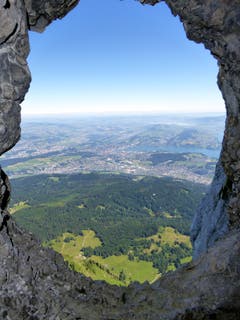 Blick auf Luzern (Bild: Walter Buholzer (Pilatus, 21. Juli 2018))