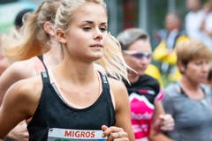 Eine junge Läuferin (Bild: Christian H. Hildebrand (Oberägeri, 20. Juli 2018))