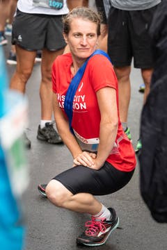 Monika Bieri aus Baar macht sich bereit (Bild: Christian H. Hildebrand (Oberägeri, 20. Juli 2018))