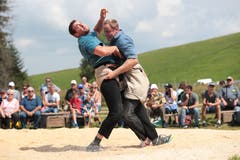 Beat Kennel (links) gegen Armin Reichmuth. (Bild: Roger Zbinden (Zug, 22. Juli 2018))