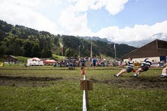 Seilziehen mal aus einer anderen Perspektive. (Bilder: Jakob Ineichen, Engelberg, 22.07.2018).