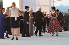 Am Montag fand die erste Probe der Oper La Traviata auf der Bühne am Werdenbergersee statt. (Bilder: Katharina Rutz)