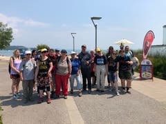 Die Lagerteilnehmer von Insieme Cerebral Zug nach dem Besuch des Sea Lifes in Konstanz. (Lagerbild: Jan Habegger, 24. Juli 2018)