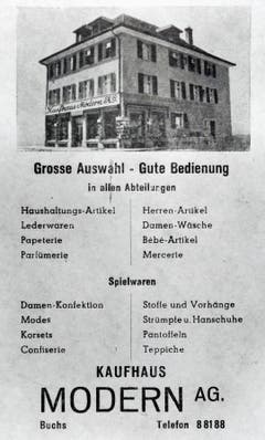 Das Kaufhaus Modern AG wurde 1929 eröffnet.