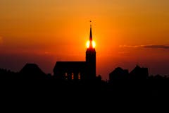 Glühender Himmel über Schwellbrunn. (Bild: Luciano Pau)