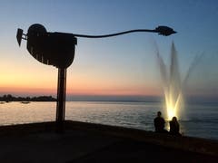 Sommernacht am Bodensee in Rorschach. (Bild: Urs Benz)