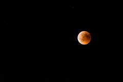 Die Mondfinsternis, fotografiert in Willisau. (Leserbild: Lars Schwarzentruber)