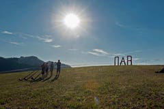 Alphorn-Festivalgelände-Einspielete am Freitagabend. (Bild: PD)