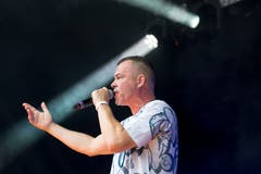 E.K.R. bei seinem Auftritt am Rapattack-Festival. (Bild:André A.Niederberger (Sarnen, 28.Juli 2018))