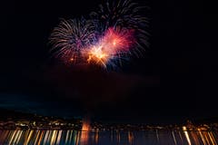 Das Highlight des Küssnachter Seenachtsfest ist jedes Jahr das grosse Feuerwerk. (Bild: Marco Schäfer, 28. Juli 2018)
