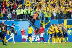 Jubel Jubel bei den Schweden nach dem Tor von Emil Forsberg in der 66. Minute (Bild: Laurent Gilliéron / Keystone)