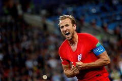 Harry Kane jubelt nach seinem Penaltytreffer gegen Kolumbien. (Bild: Alberto Estevez / EPA)