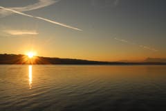 Der Camping Oberkirch profitiert immer wieder von malerischen Sonnenaufgängen. Bild: Xaver Husmann (Oberkirch, 30. Juli 2018)