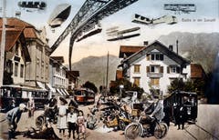 Buchs in noch späterer Zukunft? Ein Illustrator hat es um das Jahr 1920 jedenfalls so gesehen. Bilder: Archiv Hansruedi Rohrer