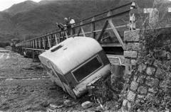 Stark in Mitleidenschaft gezogen wurde auch die Magadino-Ebene. (Bild: Keystone, Anfang August 1978)