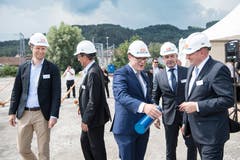 Kurz vor dem Spatenstich auf dem Altfeldareal in St.Margrethen.