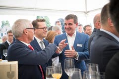 Peter Spuhler mit den St.Galler Regierungsräten Martin Klöti und Benedikt Würth.