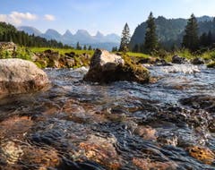 Die Säntisthur und die Churfirsten aufgenommen auf der Laui oberhalb von Unterwasser. (Bild: Ralph Brühwiler)