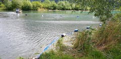 Der Saugbagger war mehrere Tage in der Badebucht unterwegs.