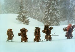 Ausdauertraining im Schnee, Teil 1. (Bild: Michel Canonica/Privatarchiv Beat Cina)