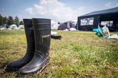 Nach dem Open Air Frauenfeld haben die Gummistiefel ausgedient. (Bild: Reto Martin)