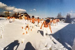 Ausbildung im Schnee, Teil 2. (Bild: Michel Canonica/Privatarchiv Beat Cina)